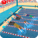 أطفال بركة سباحة بطولة سباق المياه