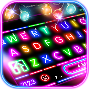 sparkle neon light keyboard