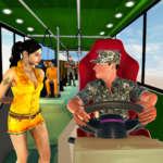 Offroad US Army Transport Prisoners Bus Driving