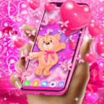 Teddy bear love hearts live wallpaper
