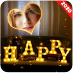 صورتك مع النصوص المضيئة – إطارات إضاءة نص