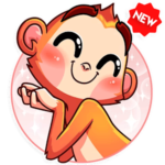 جديد مضحك القردة ملصقات (WAStickerApps)