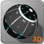 3D الكرة البوصلة وخلفية متحركة