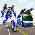 حرب حافلة سيارة روبوت تحويل – ألعاب روبوت الشرطة