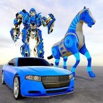 الشرطة الحصان روبوت بطل السيارات الألعاب التحول