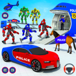 US Police Robot Car Transporter Police Plane Game