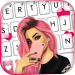 خلفية الكيبورد Pink Selfie Girl