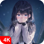 برنامج خلفيات بنات انمي حزينة